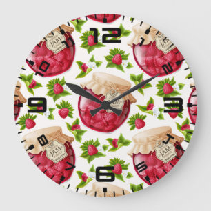 Raspberry Jam Große Wanduhr