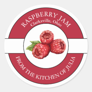 Raspberry Jam Label Runder Aufkleber