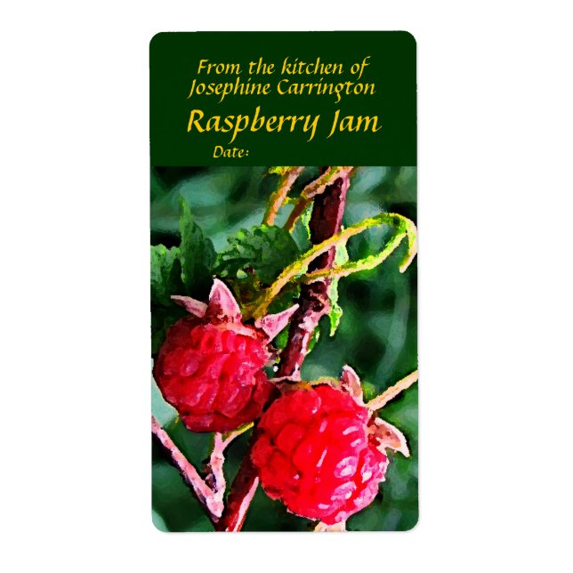 Raspberry Jam Labels (Vorne)
