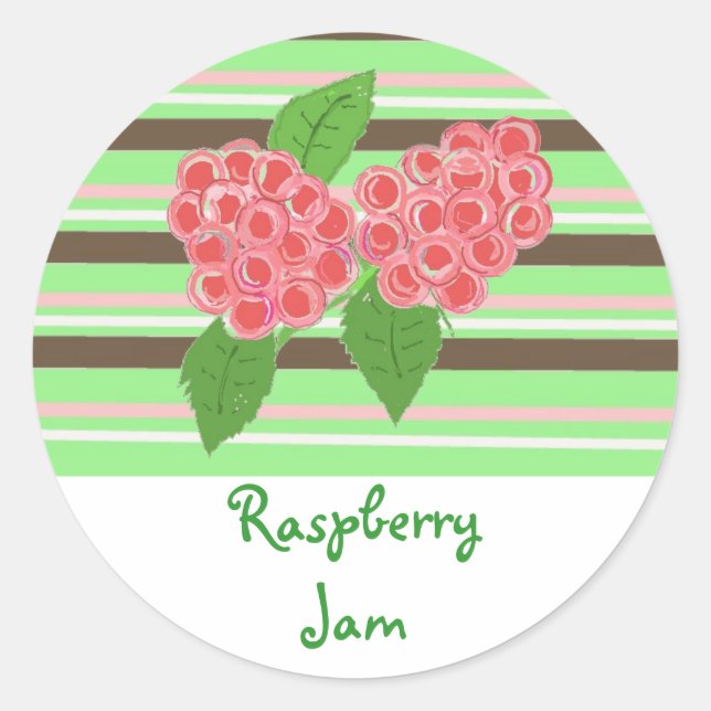 Raspberry Jam Runder Aufkleber (Vorderseite)