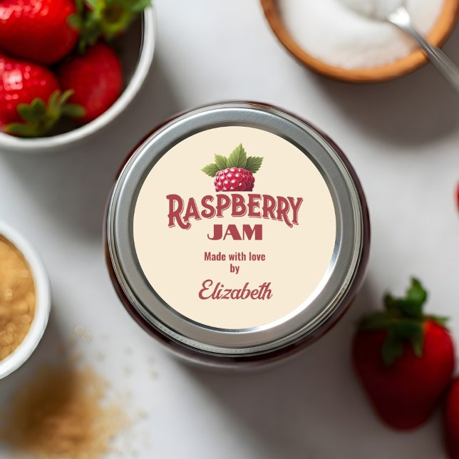 Raspberry Jam Runder Aufkleber (Von Creator hochgeladen)