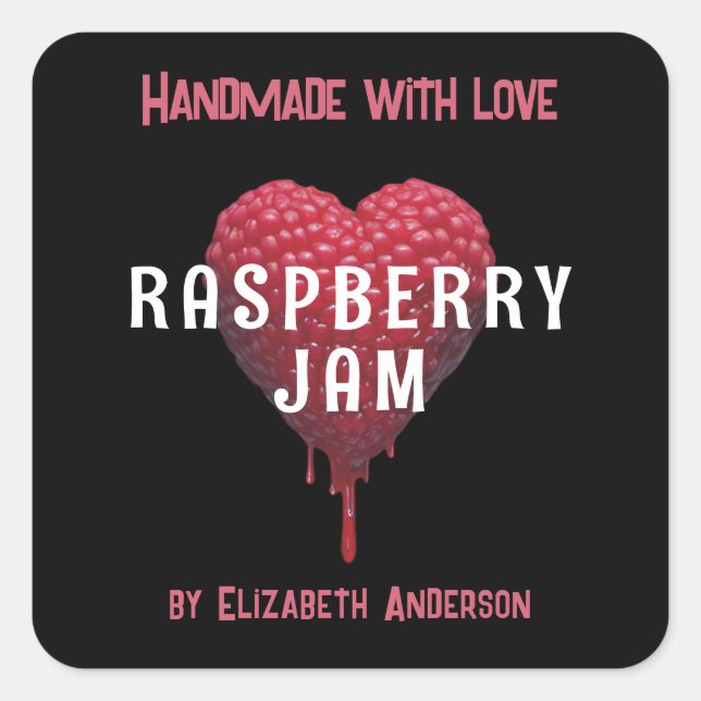Raspberry Jam Square Sticker (Vorderseite)