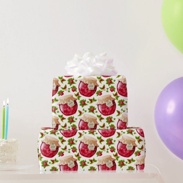 Raspberry Jam Wrapping Paper Geschenkpapier (Partygeschenke)