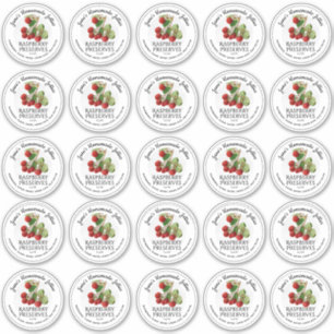 Raspberry Jelly 2.5" Wide Mouth Mason Jar Lid Aufkleber