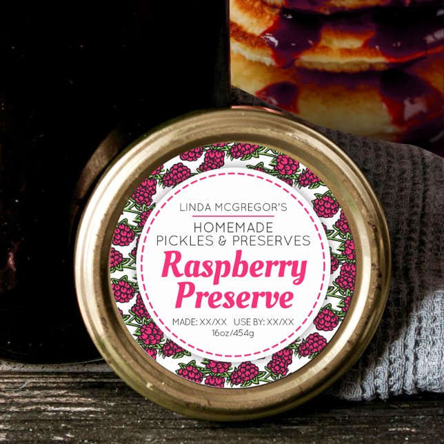 Raspberry-Konserven-Konfitüre Runder Aufkleber (Von Creator hochgeladen)