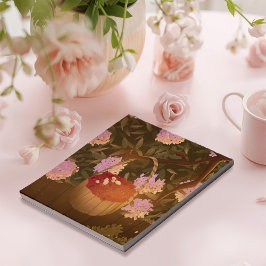 Raspberry-Körbchen mit goldener Stunde Notepad Notizblock