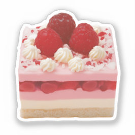 Raspberry Layered Dessert Bar Aufkleber