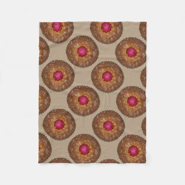 Raspberry Linzer Torte hausgemachte Kekse Bäckerei Fleecedecke (Vorderseite)