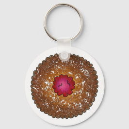 Raspberry Linzer Torte Weihnachtskekse Schlüsselanhänger