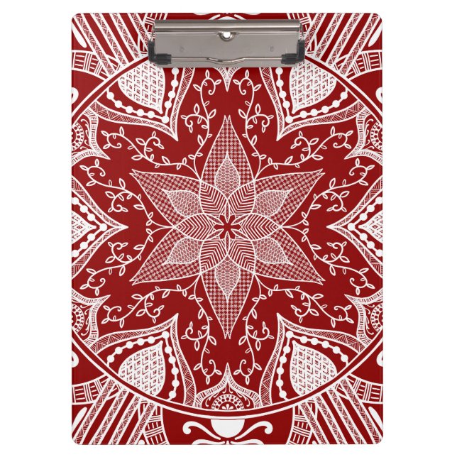 Raspberry Mandala Klemmbrett (Vorderseite)