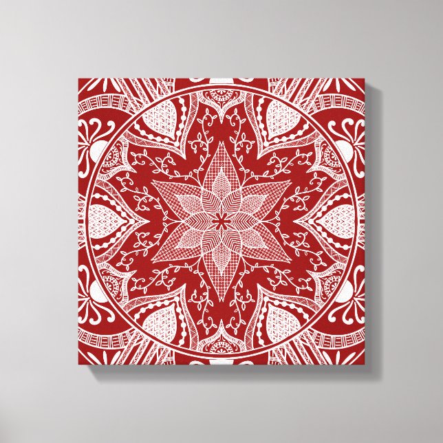 Raspberry Mandala Leinwanddruck (Vorderseite)