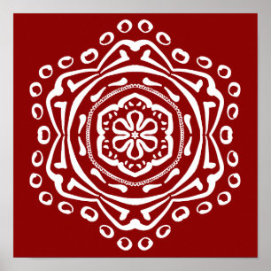 Raspberry Mandala Poster