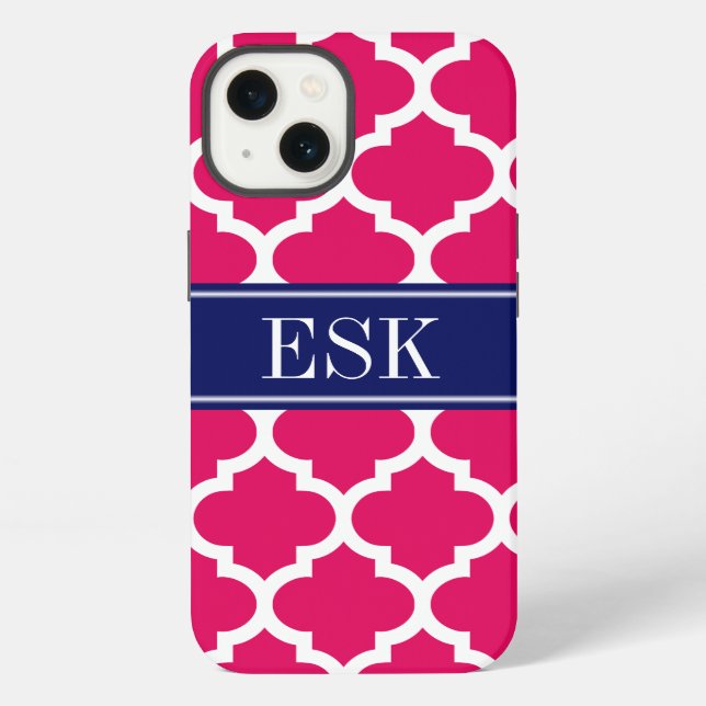 Raspberry marokkanisch #5 Navy 5c ESK Monogram iPhone Hülle (Rückseite)
