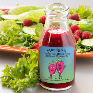 Raspberry Pals Funny Cartoon Jam Pie und mehr Quadratischer Aufkleber