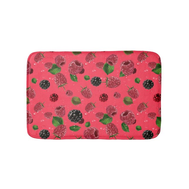Raspberry Pattern Badematte (Vorderseite)