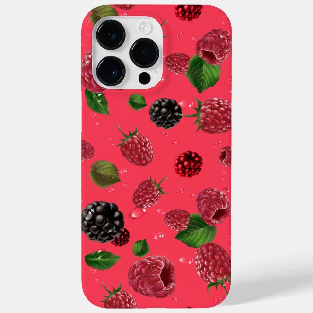 Raspberry Pattern Case-Mate iPhone Hülle (Rückseite)