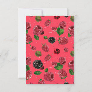 Raspberry Pattern Dankeskarte