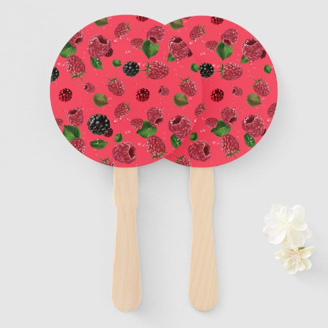 Raspberry Pattern Fächer (Vorne und Hinten)