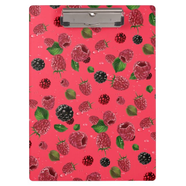 Raspberry Pattern Klemmbrett (Vorderseite)