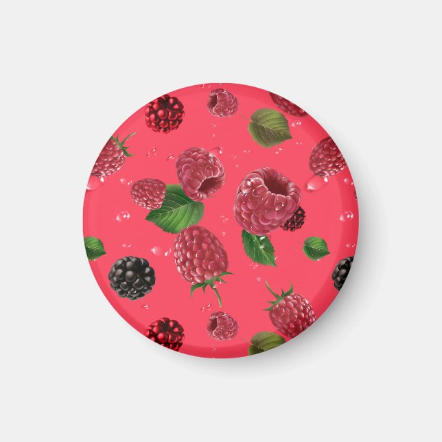 Raspberry Pattern Magnet (Vorne)
