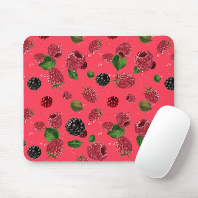 Raspberry Pattern Mousepad (Mit Mouse)