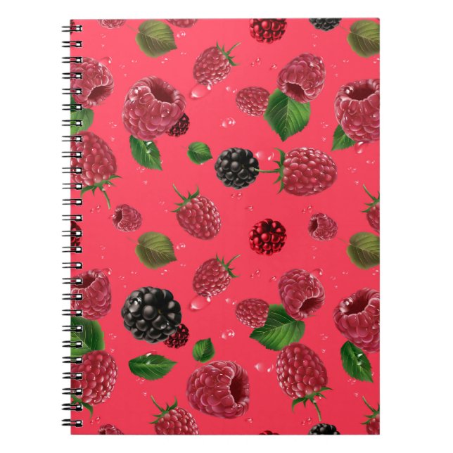 Raspberry Pattern Notizblock (Vorderseite)