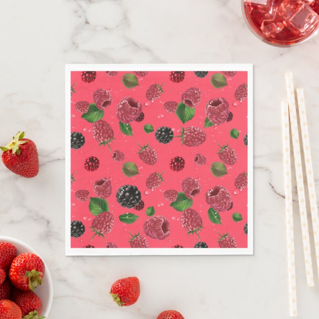 Raspberry Pattern Serviette (Beispiel)