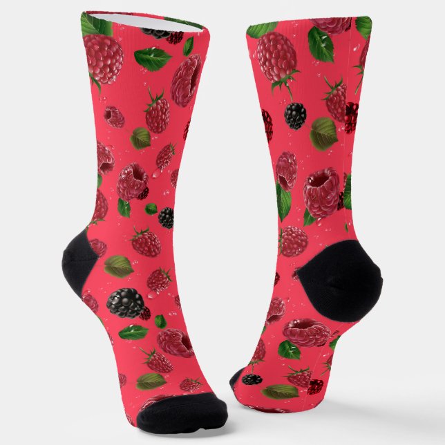 Raspberry Pattern Socken (Gewinkelt)
