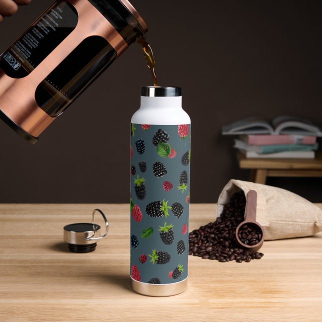 Raspberry Pattern Trinkflasche (Kaffee)