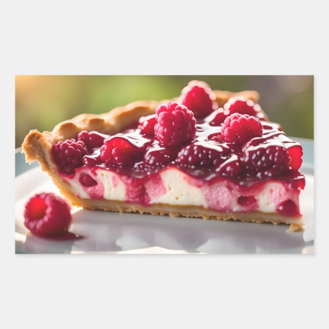 Raspberry Pie Rechteckiger Aufkleber (Vorderseite)