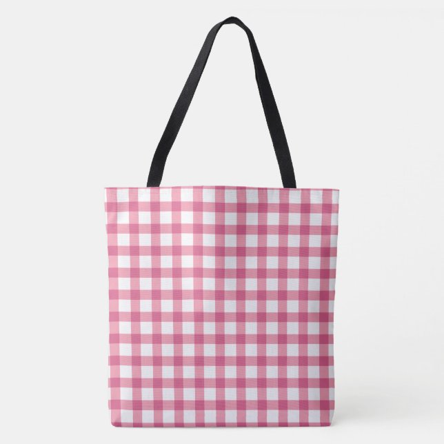Raspberry Pink Gingham Kariert Prüfmuster (Vorderseite)