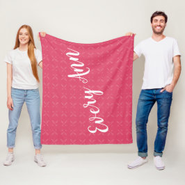 Raspberry Pink oder eine beliebige Farbe Baby Girl Fleecedecke