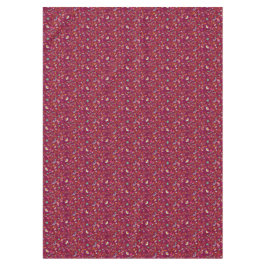 Raspberry Red Boho Flower Branches Tablecloth Tischdecke
