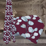 Raspberry Red Dusty Blue Eucalyptus Wedding Krawatte<br><div class="desc">Eine Himbeere,  bordeauxrote Hochzeitsfeier mit staubblauen Eukalyptus.</div>