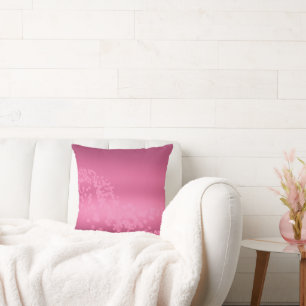 Raspberry Rose Gradient Bokeh Wave Throw Kissen