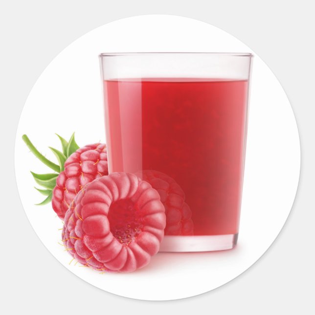 Raspberry Smoothie Runder Aufkleber (Vorderseite)