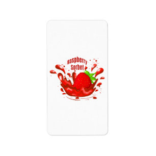 Raspberry Sorbet Adressaufkleber