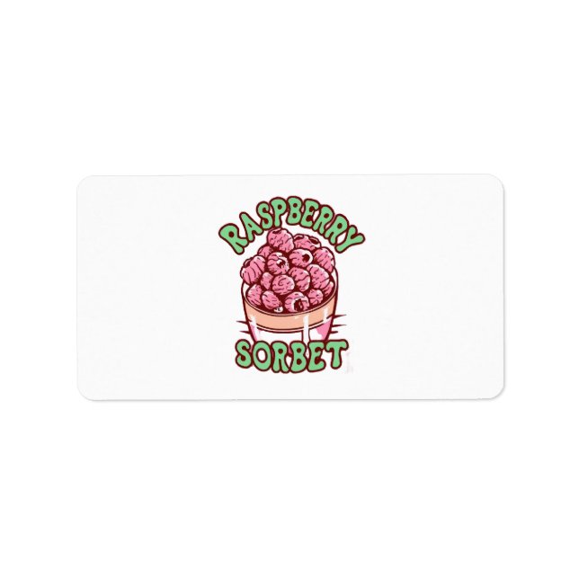 Raspberry Sorbet Adressaufkleber (Vorne)