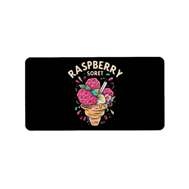 Raspberry Sorbet Adressaufkleber (Vorne)
