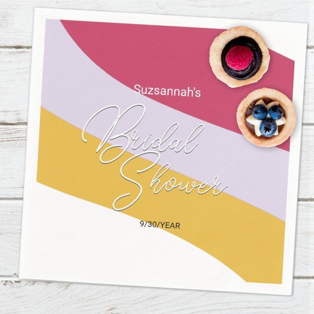 Raspberry Violet Honey Horizontal Streams Serviette (Von Creator hochgeladen)