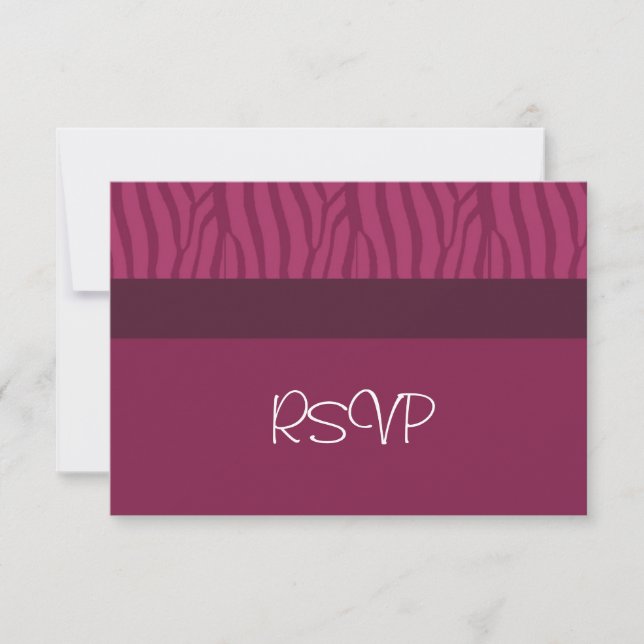 Raspberry Wedding RSVP (Vorderseite)