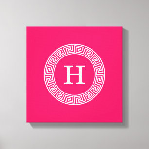 Raspberry Welch erste Monogramm für den griechisch Leinwanddruck
