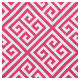 Raspberry White Med Griechischer Key Diag T Muster Stoff