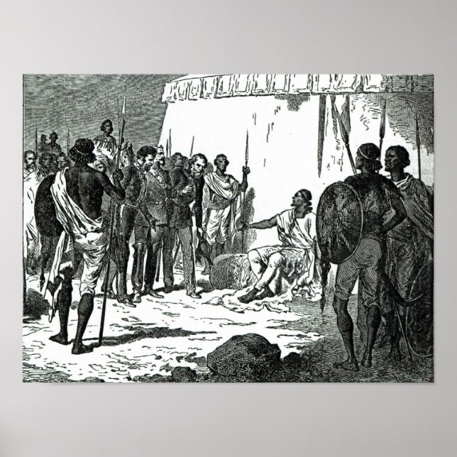 Rassams Interview mit König Theodore Poster (Vorne)