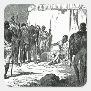 Rassams Interview mit König Theodore Quadratischer Aufkleber