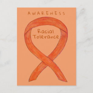 Rassentoleranz Orange Awareness Ribbon Postkarten
