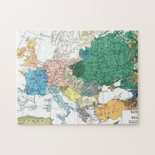 Rassische Karte von Europa Puzzle