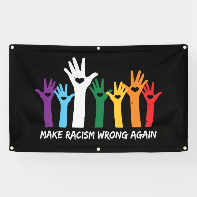 Rassismus in den Herzen schießen Banner (Horizontal)