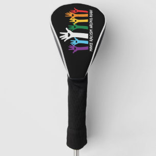 Rassismus in den Herzen schießen Golf Headcover