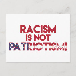 Rassismus ist kein Patriotismus! Protest gegen Ras Postkarte